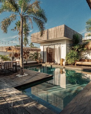 Pool - Fabulous 3BR Boho-chic Style, Umalas With Staff (Kerobokan)