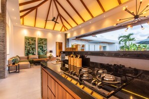 Villa, 4 Bedrooms, Smoking, Private Pool | Private kitchen | Microwave, coffee/tea maker, cookware/dishes/utensils - Fabulous Private Villa, 4BR (Canggu)