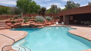 Outdoor pool, a heated pool