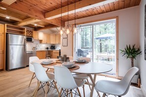 Dining - Chalet Finland,  Turn Key Amenities + Pet Friendly + Dedicated Workspace with Hi Speed WiFi (Orford)