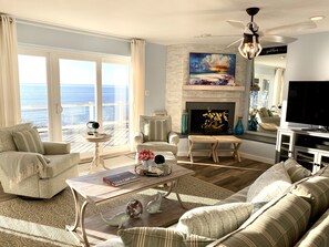 TV, DVD player, books, video library