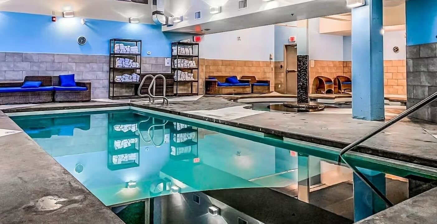 Indoor pool, a heated pool