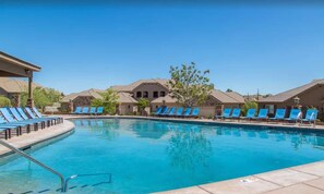 Outdoor pool, a heated pool