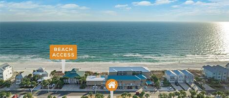 In Strandnähe, Liegestühle, Strandtücher