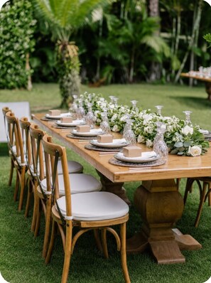 Espace de banquet à l’extérieur