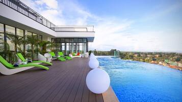 Outdoor pool, a heated pool