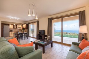 Een smart-tv en een stereo