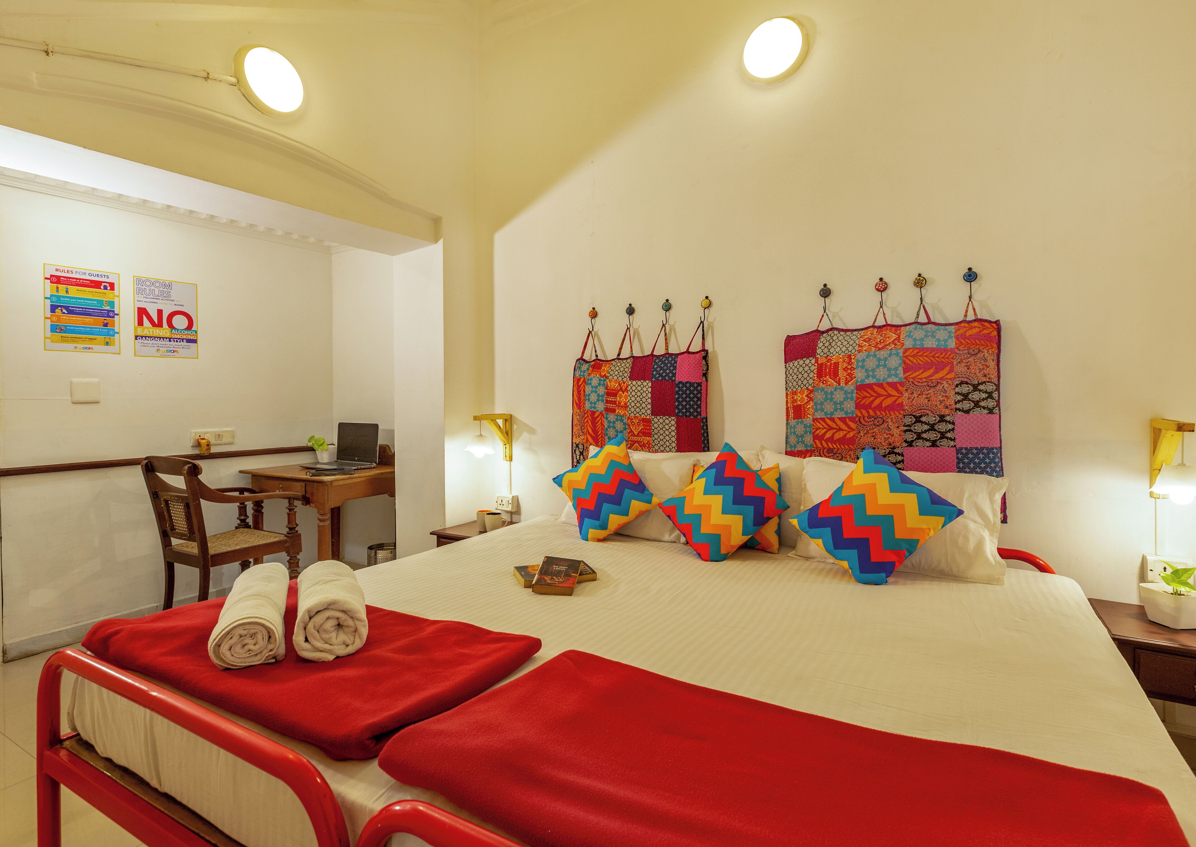 Deluxe Double AC Room With Ensuite Bathroom | Premium bedding, soundproofing, free WiFi, bed sheets