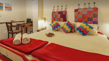Premium bedding, soundproofing, free WiFi, bed sheets