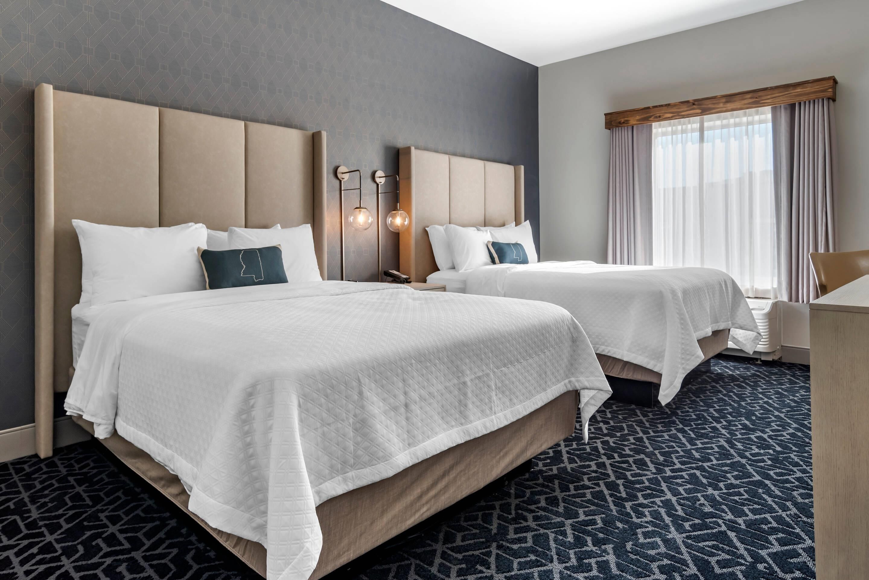 Standard Room, 2 Queen Beds, Non Smoking | Iron/ironing board, free WiFi