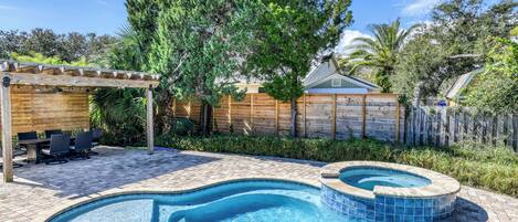 Outdoor pool, a heated pool