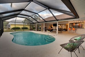 Piscine extérieure, piscine chauffée