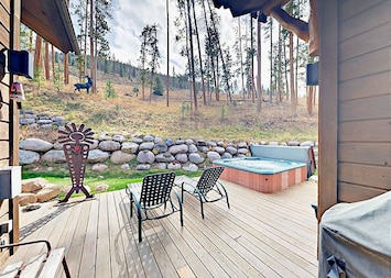 Back Deck With Hot Tub