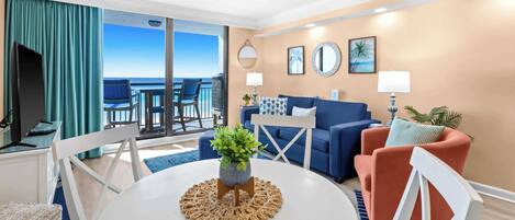 Una televisión, una oficina