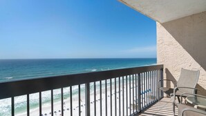 A balcony with a view of the ocean and beach. - Sundestin Resort Unit 1705 (Destin)