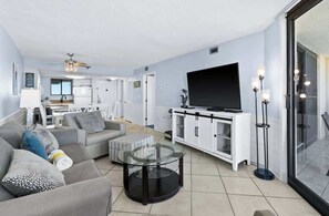 Flat-screen TV, DVD player, offices