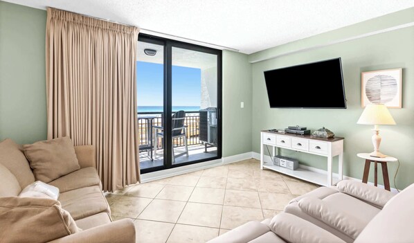 TV, DVD player, offices - SunDestin 1BR Condo With Gulf-Front Balcony and Open Living Space - Unit 0211 (Destin)