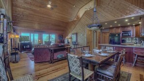 TV, fireplace, DVD player, books