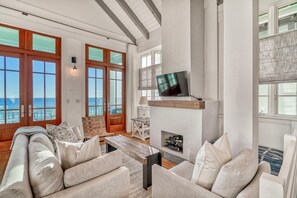 TV, DVD player, video library