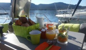 View from property - A night on the water?<br> (Pat's boat) (Porto-Vecchio)