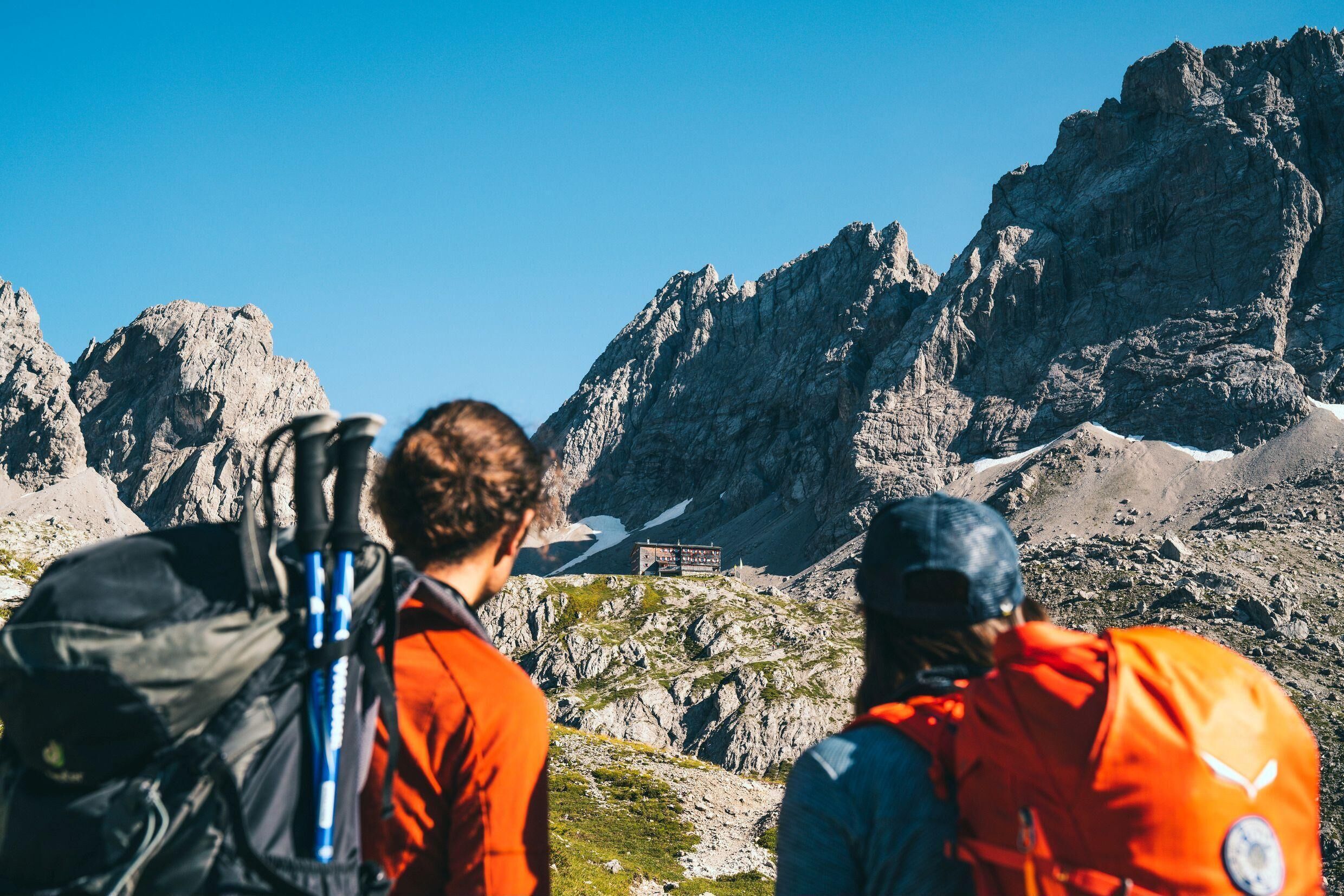 Blick zum Gipfel der Laserzwand : mit tiefem Genuss verbunden
