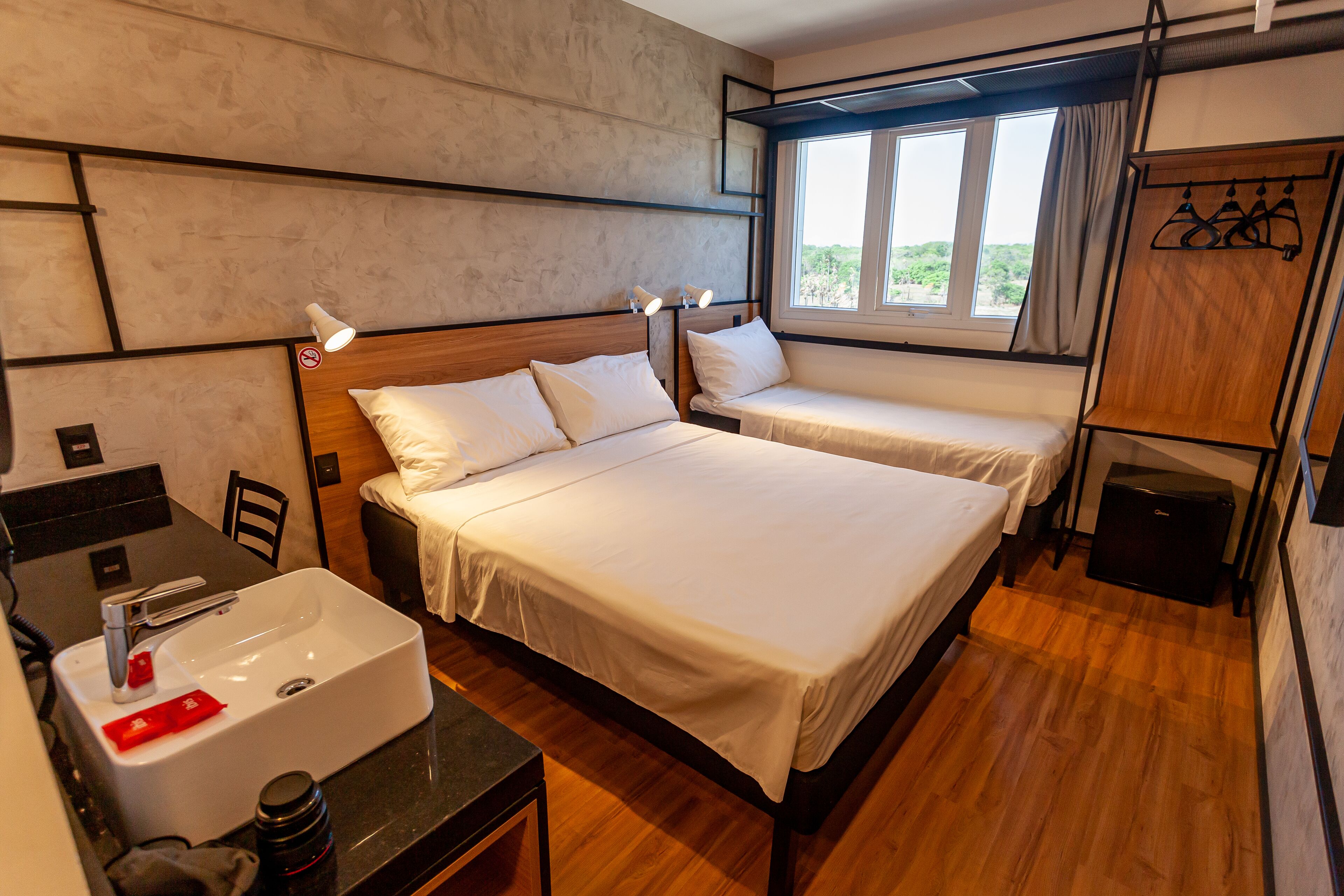 standard room, multiple beds | minibar, in-room safe, desk, blackout curtains