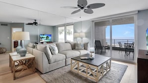 Condo, 2 Queen Beds (Beachfront condo with pools, tennis c) | Living room - Beachfront Condo With Pools, Tennis Courts and gym (Marco Island)