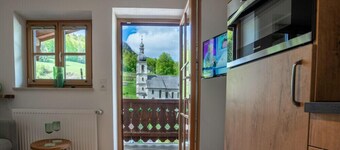 Ferienwohnung Ramsau Mitte, 46qm, Separates Schlafzimmer, Balkon, W-lan