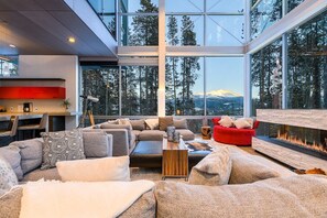 TV connectée, cheminée, jeux vidéo, lecteur de DVD