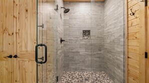 Shower, hair dryer, towels, soap - Best Views in All of Gatlinburg! Overlooking Mount LeConte & The National Park! (Gatlinburg)