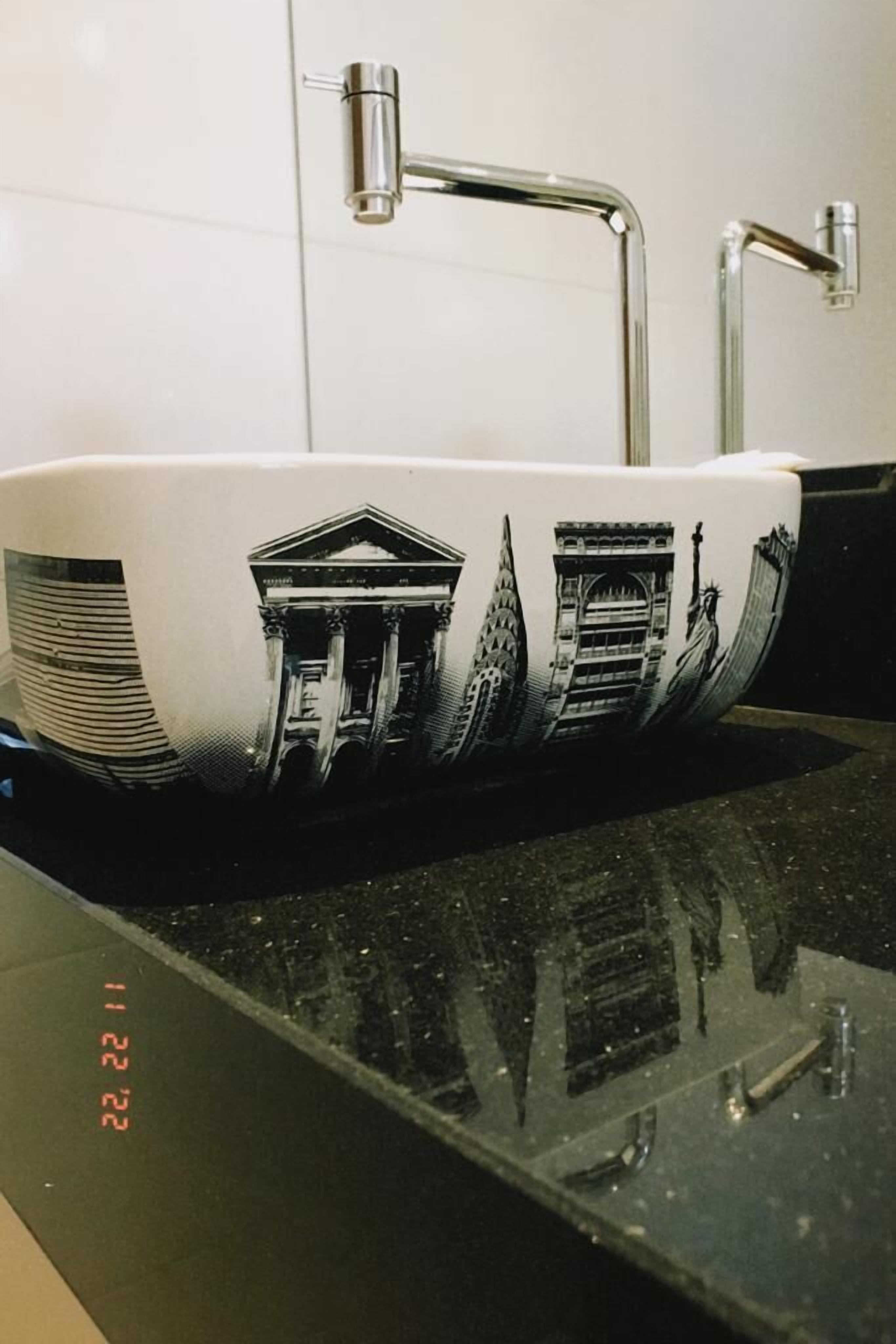 shower, designer toiletries, hair dryer, bidet