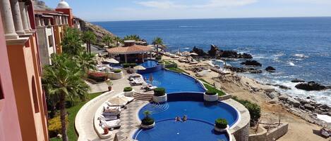 Piscine extérieure, piscine chauffée