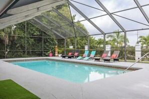 Outdoor pool, a heated pool