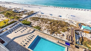 A resort with a swimming pool, beach access, and a view of the ocean. - SunDestin Resort Unit 1512 (Destin)