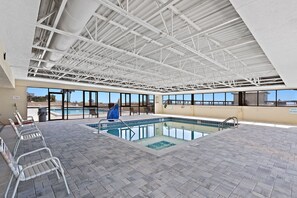 Indoor pool, a heated pool - Gulf Front Property, Built In Bunks- Onsite Tiki Bar and Restaurant! (Destin)