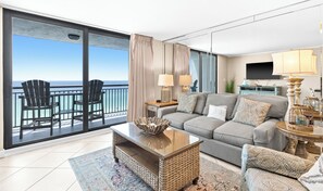 Flat-screen TV, DVD player