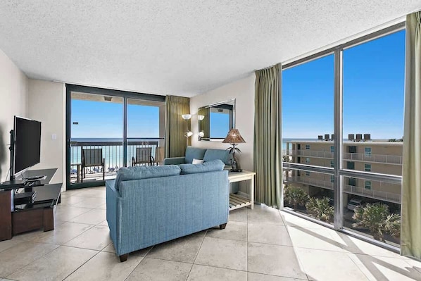 Flat-screen TV, DVD player, offices