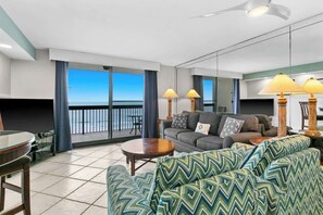 Televisión, reproductor de DVD, libros