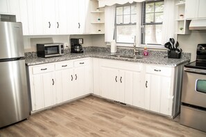 Fridge, microwave, oven, stovetop - Peaceful & Family Friendly 3BR w/ Large Backyard (Goldsboro)