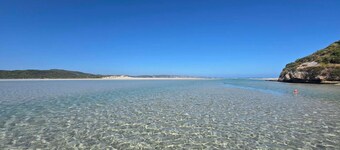 A beautiful chalet in a secluded bush environment, only a short walk to town.