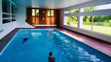 Indoor pool, a heated pool