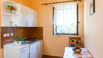 Apartment (One-Bedroom Apartment) | Private kitchenette | Fridge, stovetop, electric kettle, cookware/dishes/utensils
