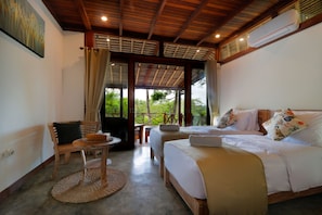3 bedrooms, desk, laptop workspace, iron/ironing board - Jungle Wooden Villa, 3 BR, Ubud With Staff (Ubud)
