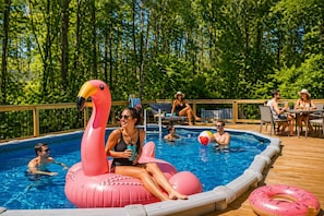A heated pool - 9BR Riverfront Estate | Pool, Theater, Game Room, on Shenandoah River (Shenandoah)