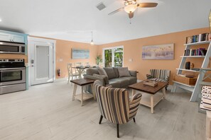 Smart TV, DVD player, books