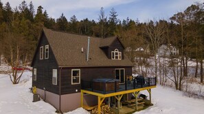 Exterior - Spacious Chalet , exceptional view, walk to Village, Hot tub , A/C , fire pit (Ellicottville)
