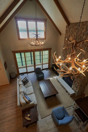 Smart TV, fireplace, video games