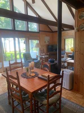 Dining - Lake Life at its best! Enjoy this Cabin on Bois Blanc Island. (Pointe Aux Pins)