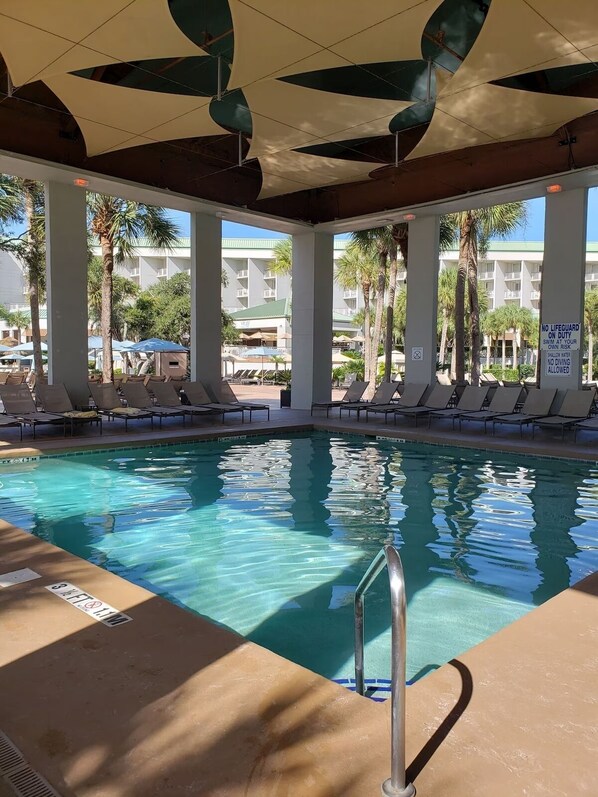 Outdoor pool, a heated pool