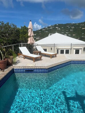 Pool - Breezy Hilltop, Hart Bay View, only minutes from town (Cruz Bay)